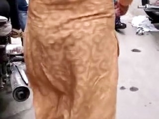 indian beautiful young girl with very big ass walking